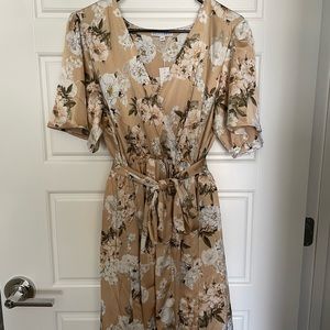 Baltic Born Satin, Floral, Maxi Dress